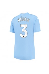 Fotbalové Dres Manchester City Ruben Dias #3 Dámské Domácí Oblečení 2023-24 Krátký Rukáv